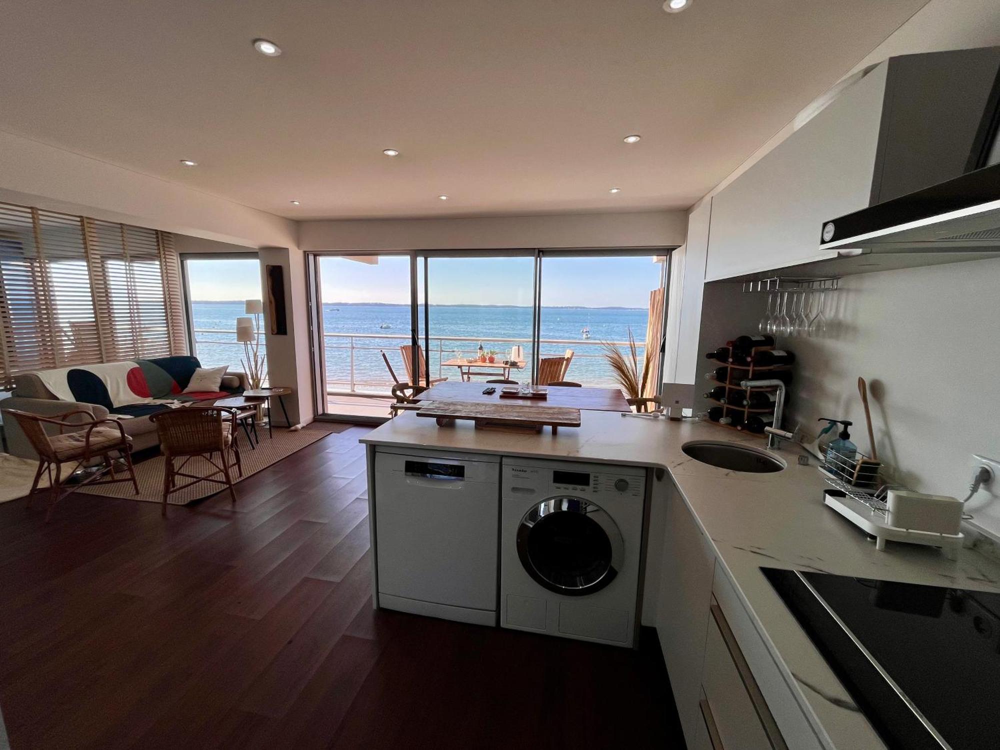 Premiere Ligne Acces Prive Et Direct A La Plage Vue Mer Arcachon Buitenkant foto